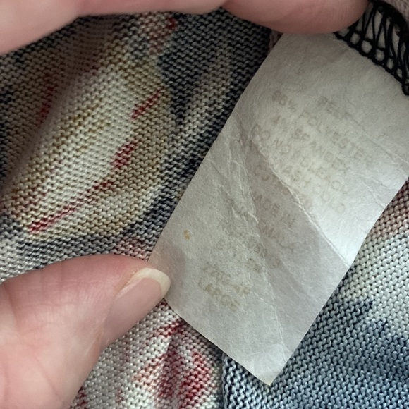 Andree by Unit blouse cold shoulder long sleeve w/ties floral print Sz Large - Picture 8 of 8